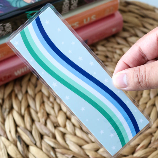 Gay Men Pride Wave Laminated Bookmark