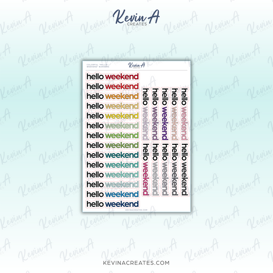 *LAST CHANCE* Hello Weekend Banner - Functional Planner Stickers