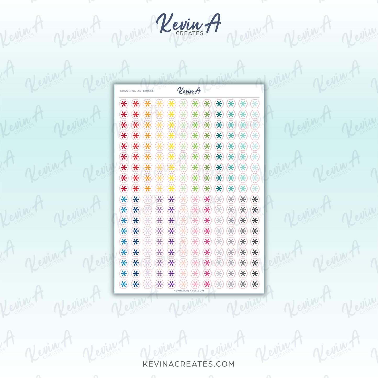 *LAST CHANCE* Colorful Asterisks- Functional Planner Stickers
