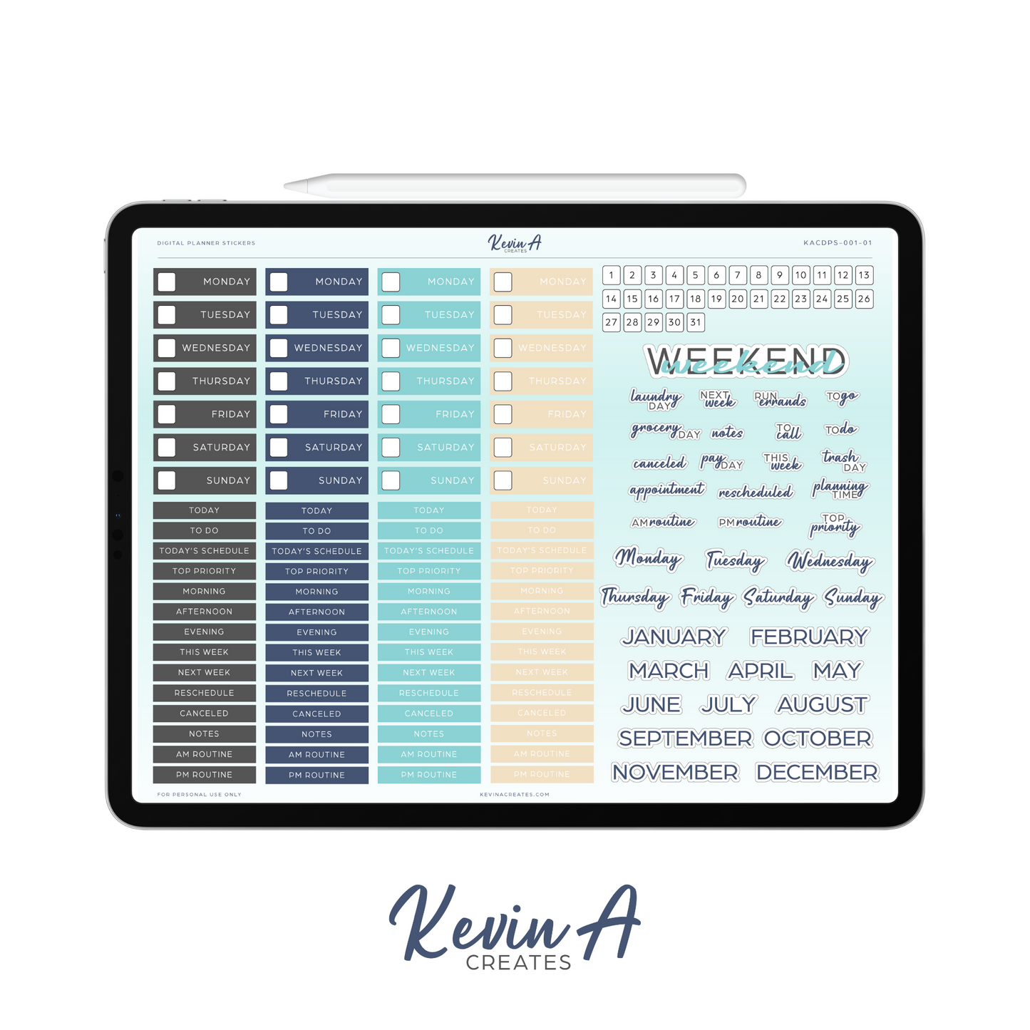 Digital Functional Sticker Book Series 1