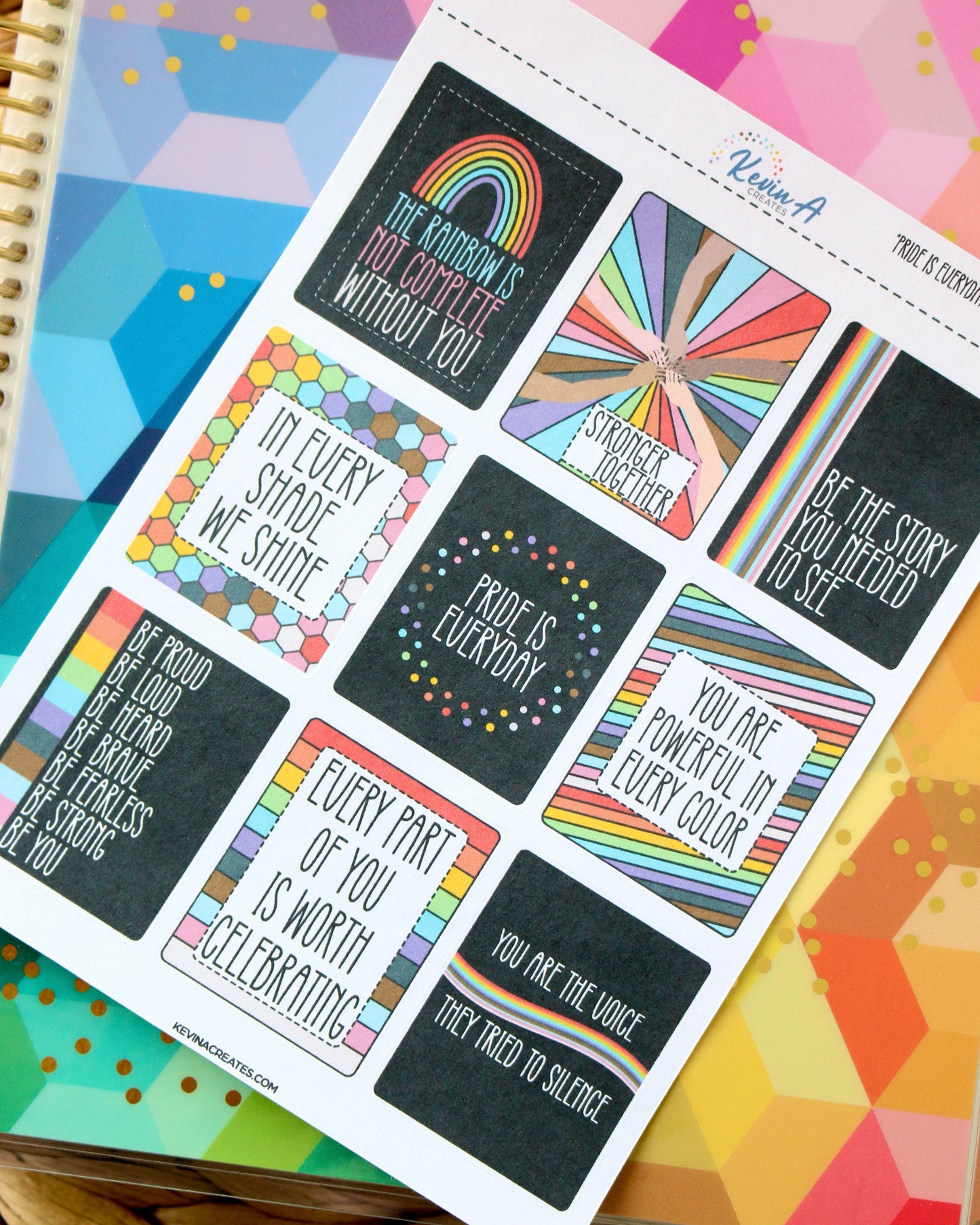 "Pride is Everyday" Vertical Weekly Planner Sticker Kit