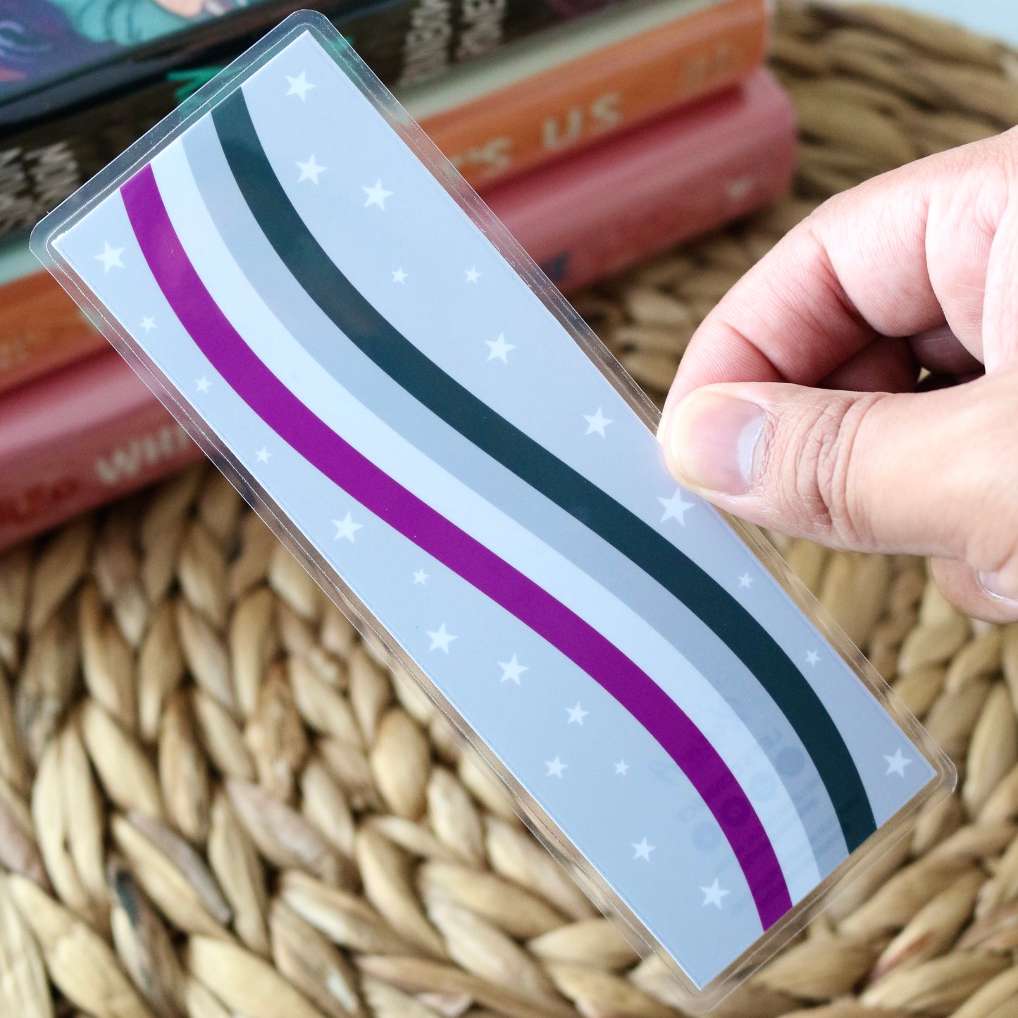 Asexual Pride Wave Laminated Bookmark