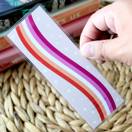 Lesbian Pride Wave Laminated Bookmark