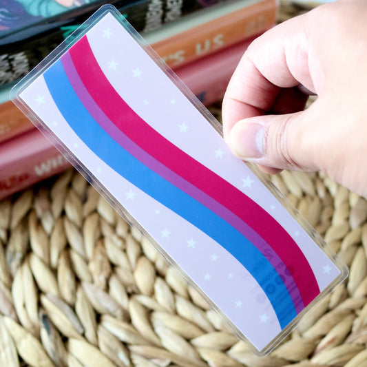 Bisexual Pride Wave Laminated Bookmark
