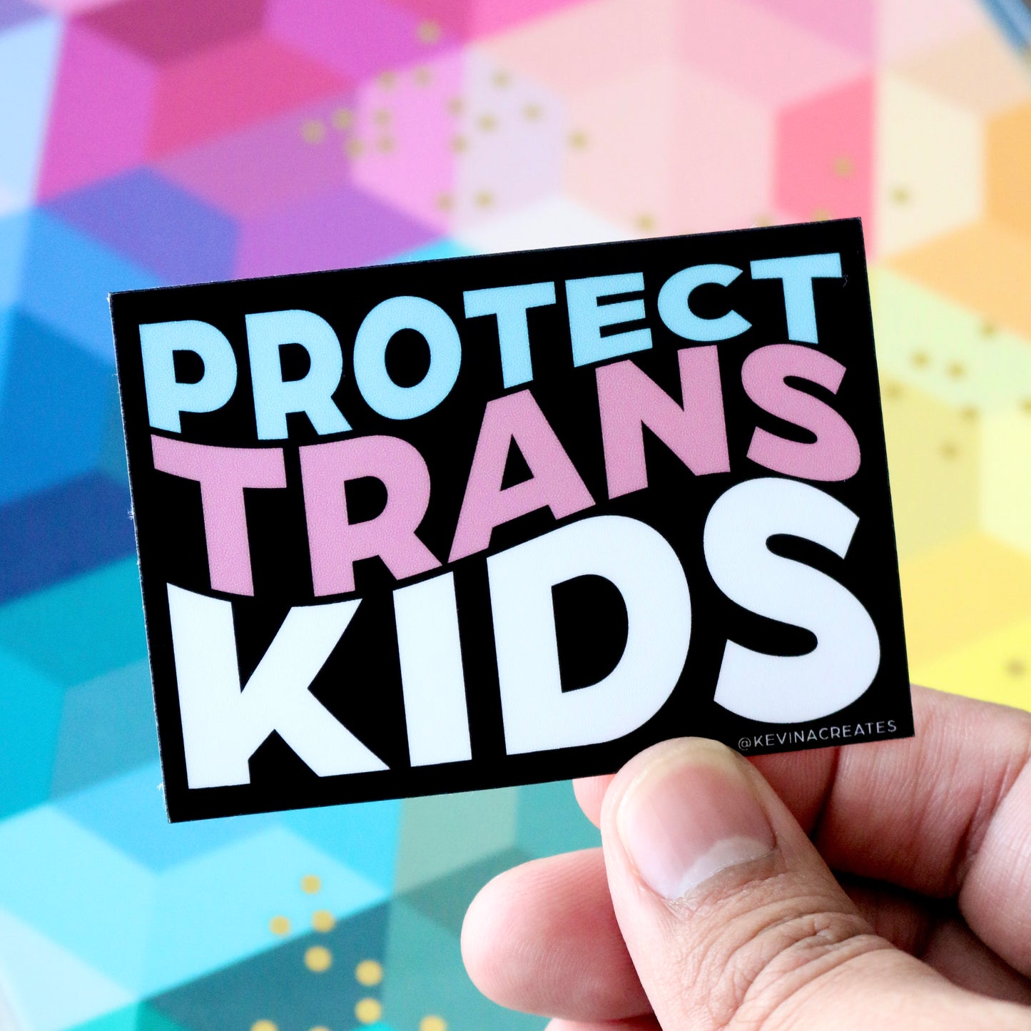 "Protect Trans Kids" Die Cut Sticker