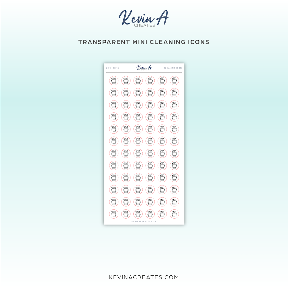 Transparent Mini Icons - Cleaning