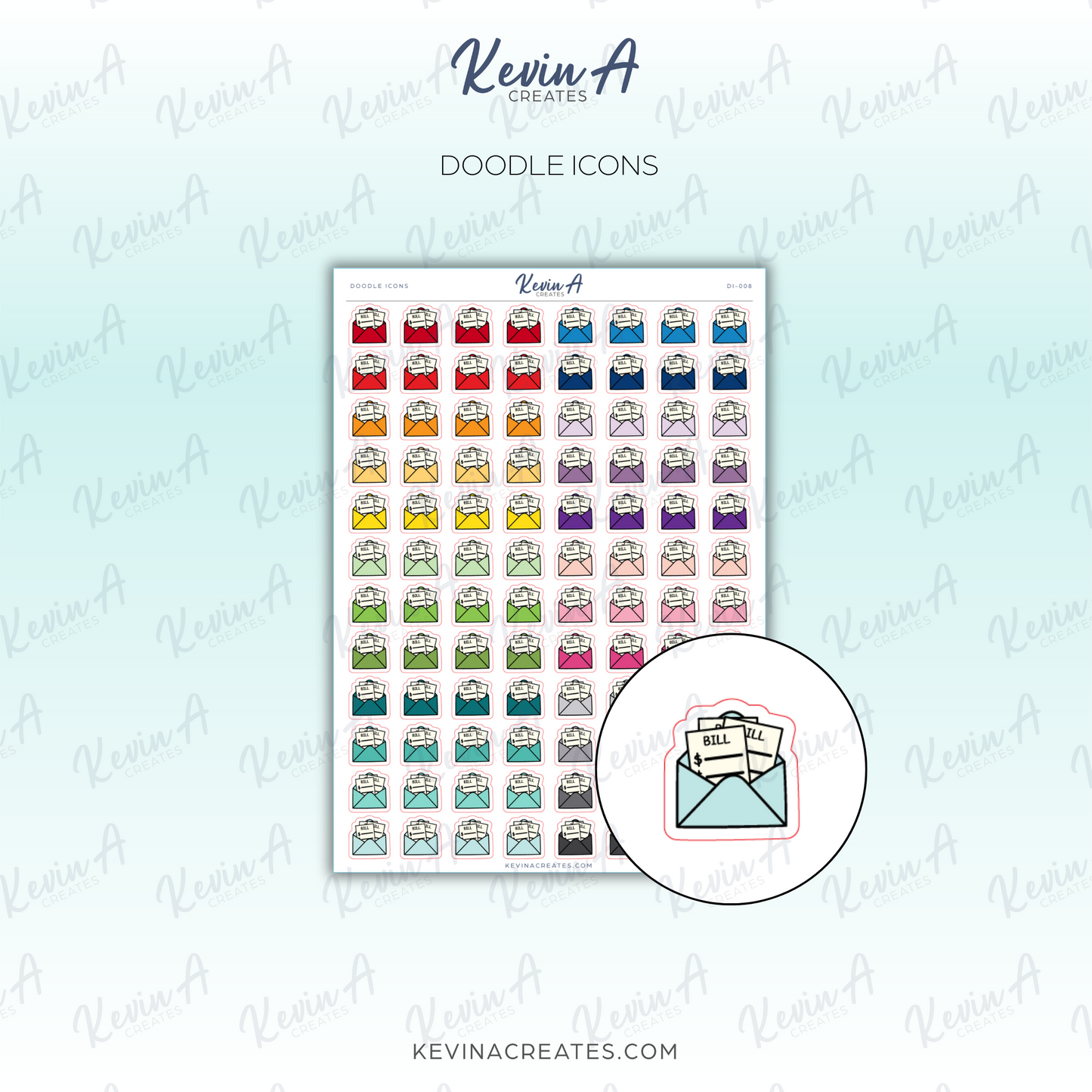 *LAST CHANCE* Doodle Icons - Bill Due Icon