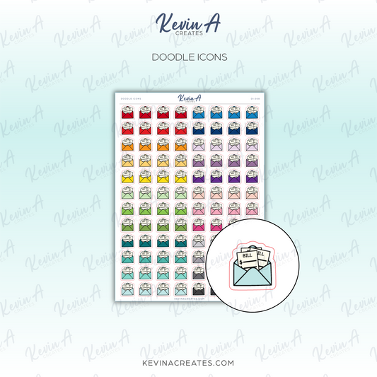 *LAST CHANCE* Doodle Icons - Bill Due Icon