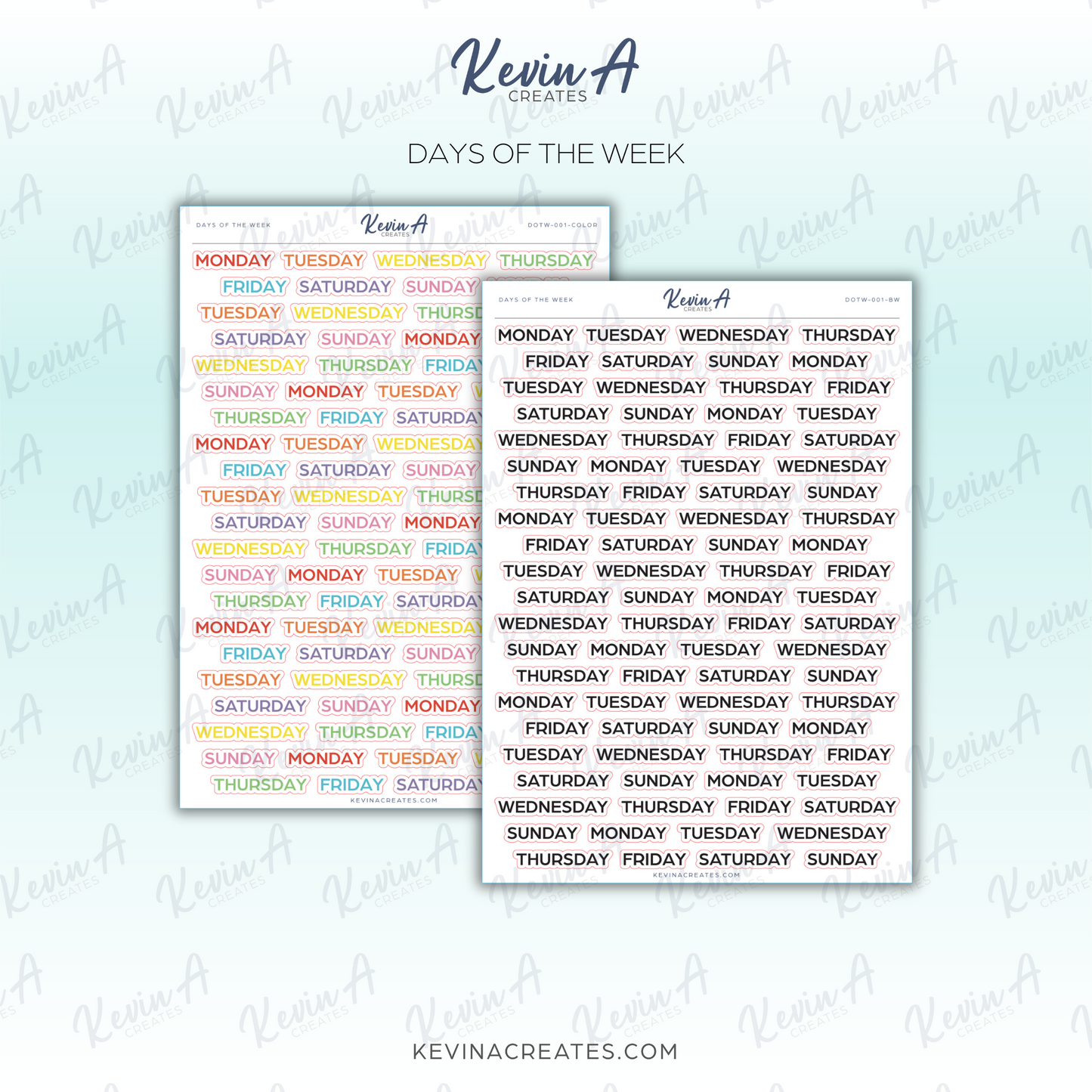 *LAST CHANCE* Days of the Week