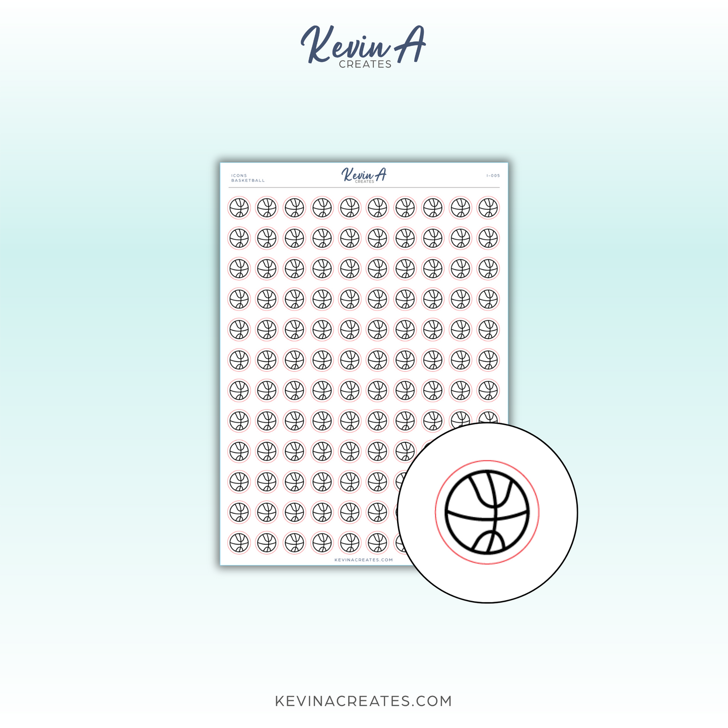 *LAST CHANCE* Icons - Basketball Icon Planner Stickers