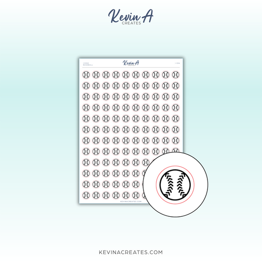 *LAST CHANCE* Icons - Baseball Icon Planner Stickers