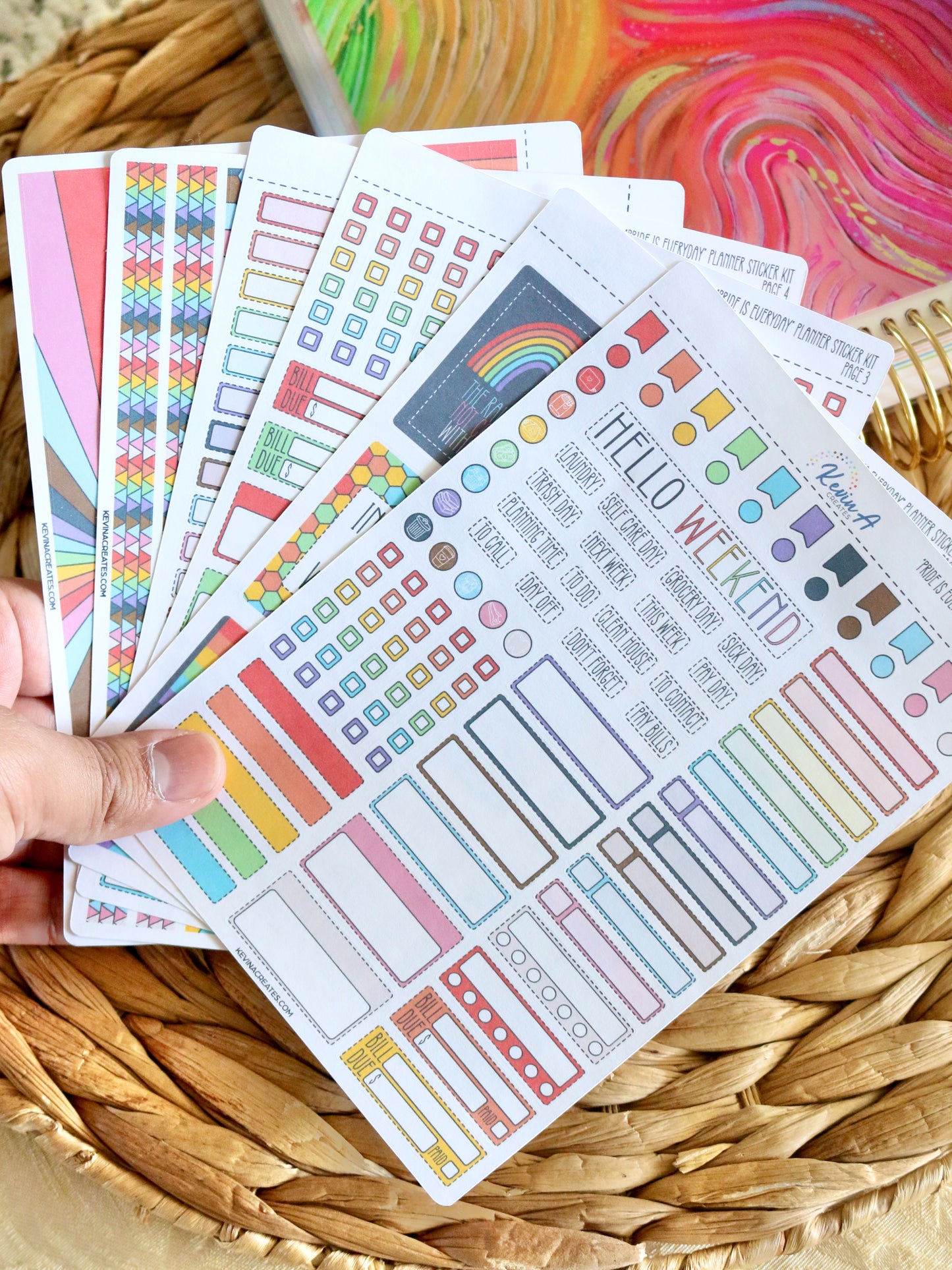 "Pride is Everyday" Vertical Weekly Planner Sticker Kit