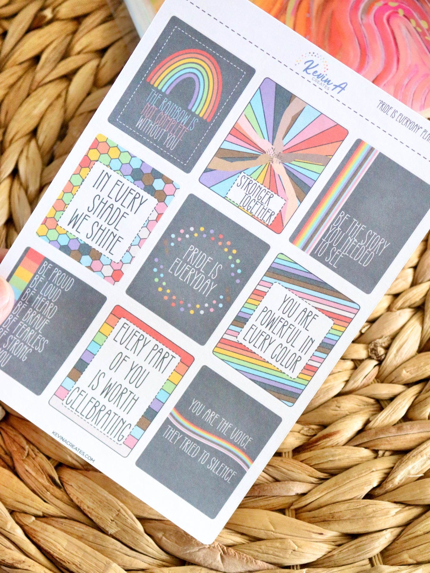 "Pride is Everyday" Vertical Weekly Planner Sticker Kit