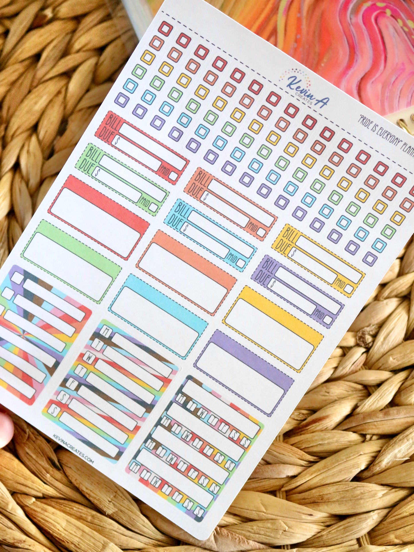 "Pride is Everyday" Vertical Weekly Planner Sticker Kit