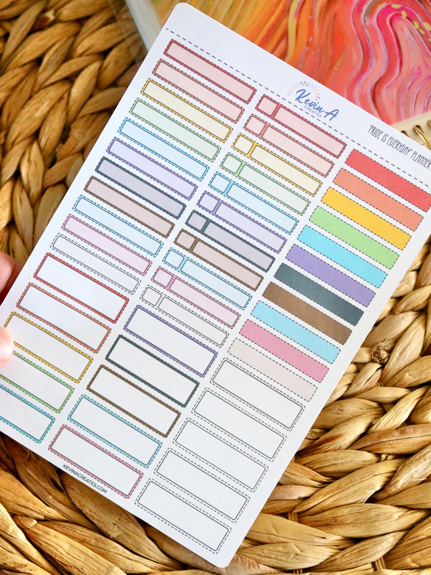 "Pride is Everyday" Vertical Weekly Planner Sticker Kit