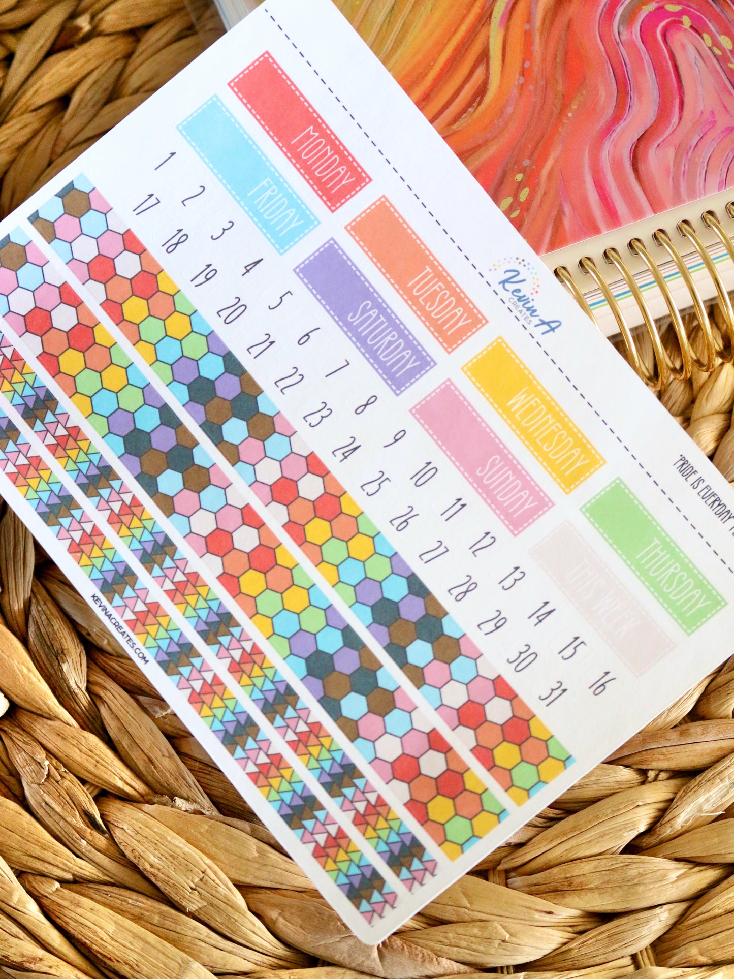 "Pride is Everyday" Vertical Weekly Planner Sticker Kit