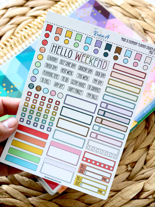 "Pride is Everyday" Vertical Weekly Planner Sticker Kit