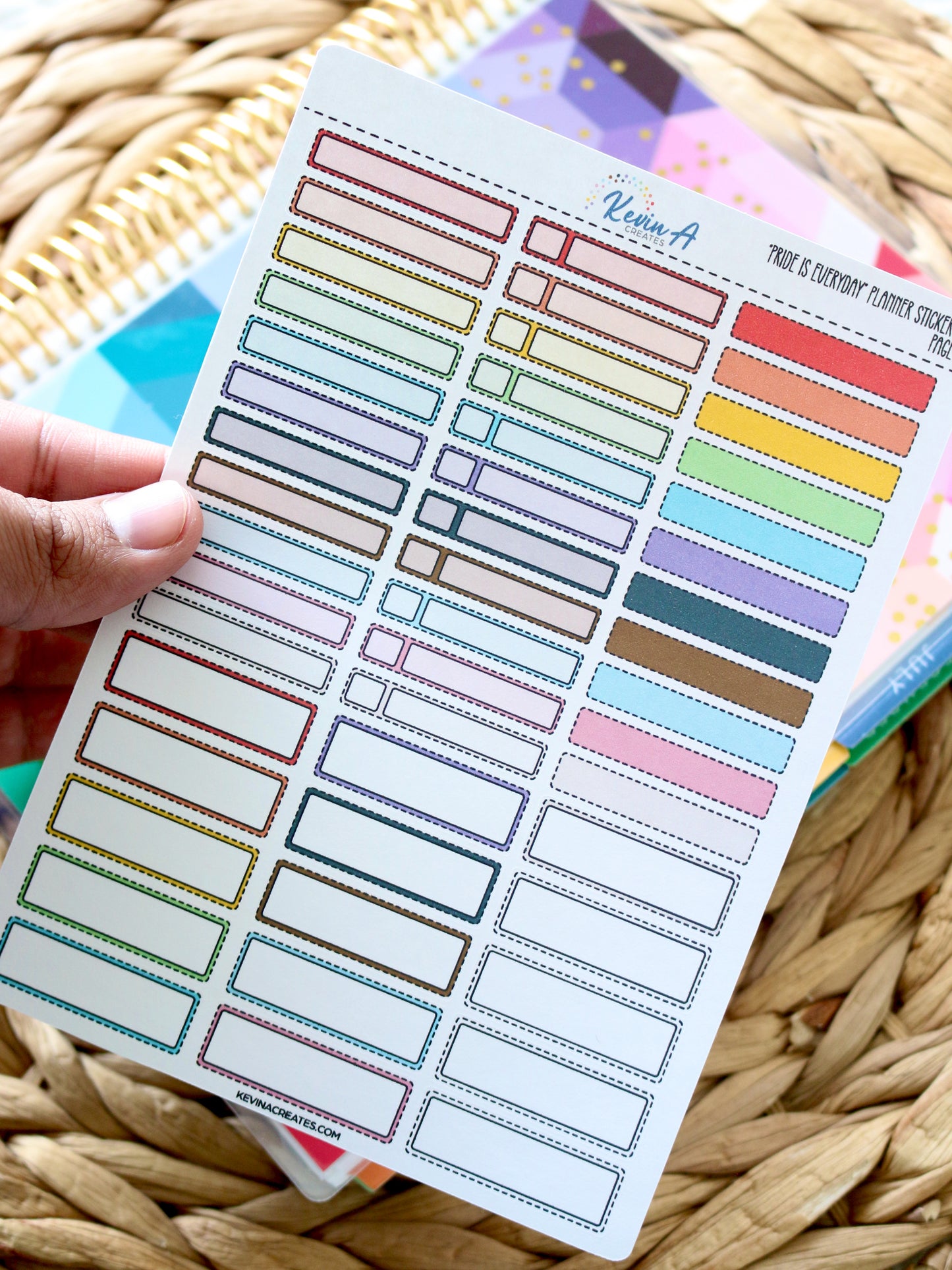 "Pride is Everyday" Vertical Weekly Planner Sticker Kit