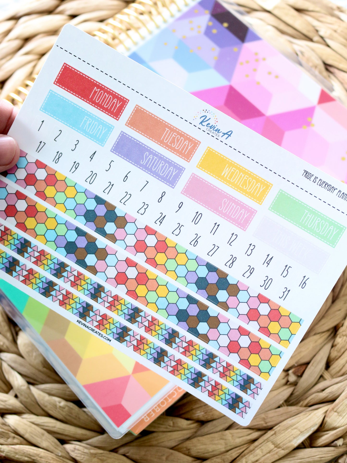 "Pride is Everyday" Vertical Weekly Planner Sticker Kit