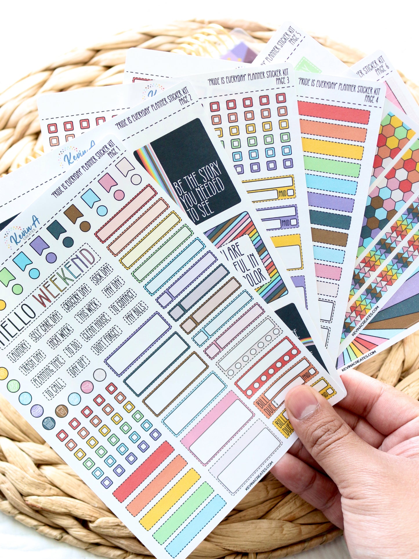 "Pride is Everyday" Vertical Weekly Planner Sticker Kit