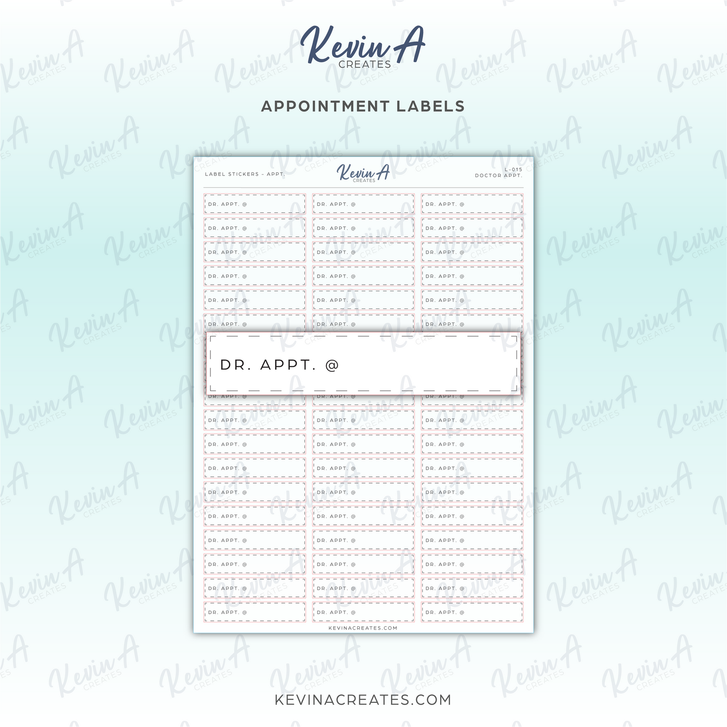 *LAST CHANCE* Appointment Label Sticker - DOCTOR'S APPOINTMENT