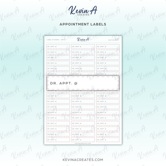 *LAST CHANCE* Appointment Label Sticker - DOCTOR'S APPOINTMENT