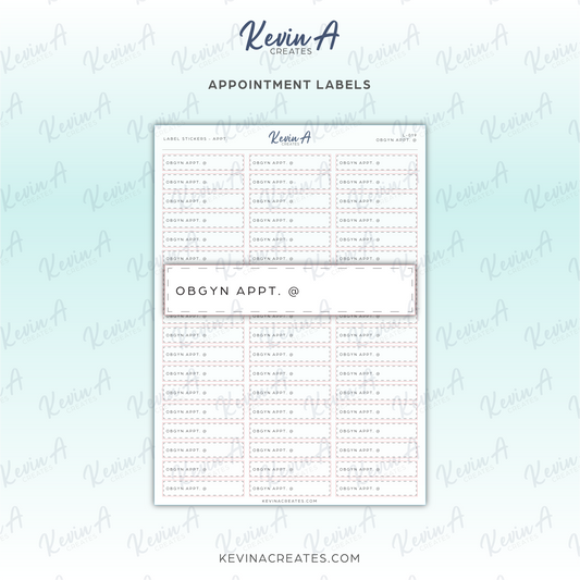 *LAST CHANCE* Appointment Label Sticker - OBGYN APPOINTMENT