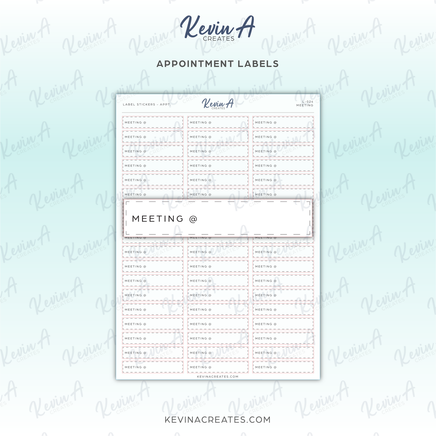 *LAST CHANCE* Appointment Label Sticker - MEETING APPOINTMENT