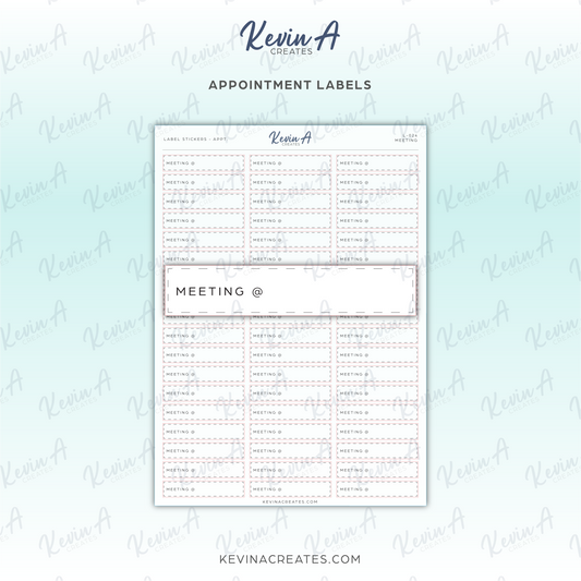 *LAST CHANCE* Appointment Label Sticker - MEETING APPOINTMENT