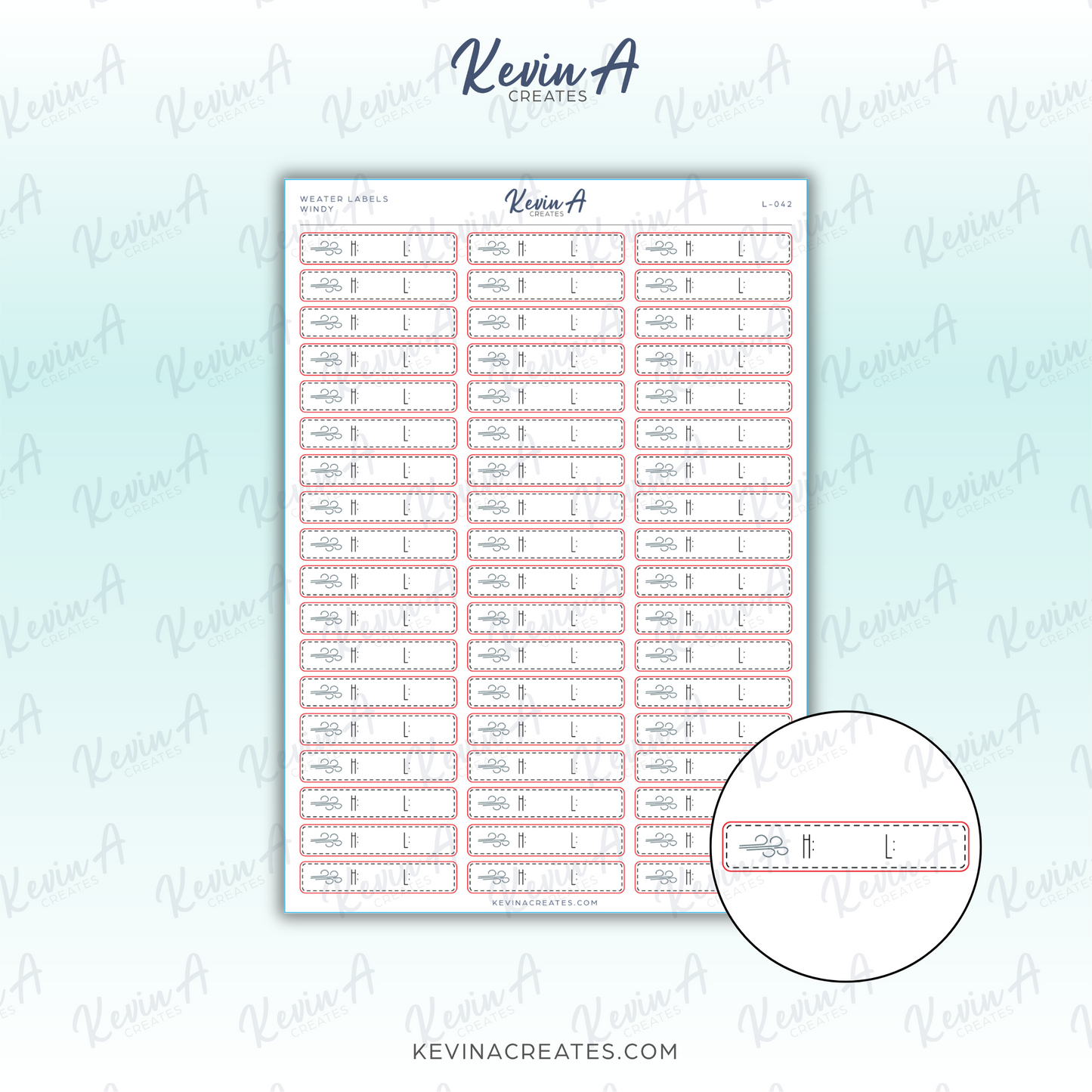 *LAST CHANCE* Wind Weather Icon Label Planner Stickers