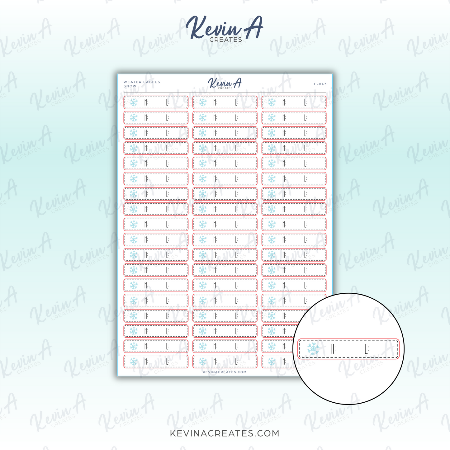 *LAST CHANCE* Snow Weather Icon Label Planner Stickers
