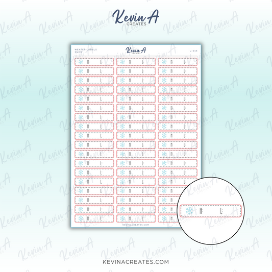 *LAST CHANCE* Snow Weather Icon Label Planner Stickers