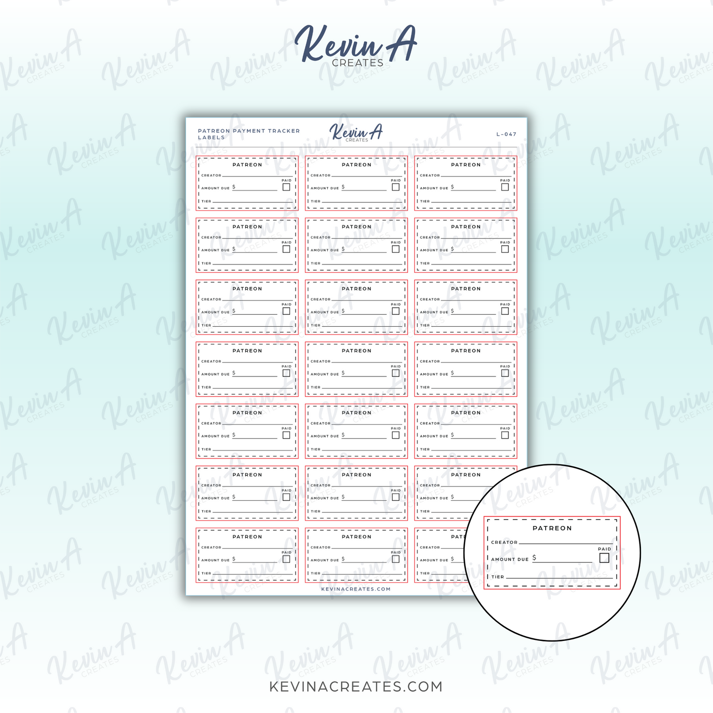 *LAST CHANCE* Patreon Payment Tracker Label Planner Stickers