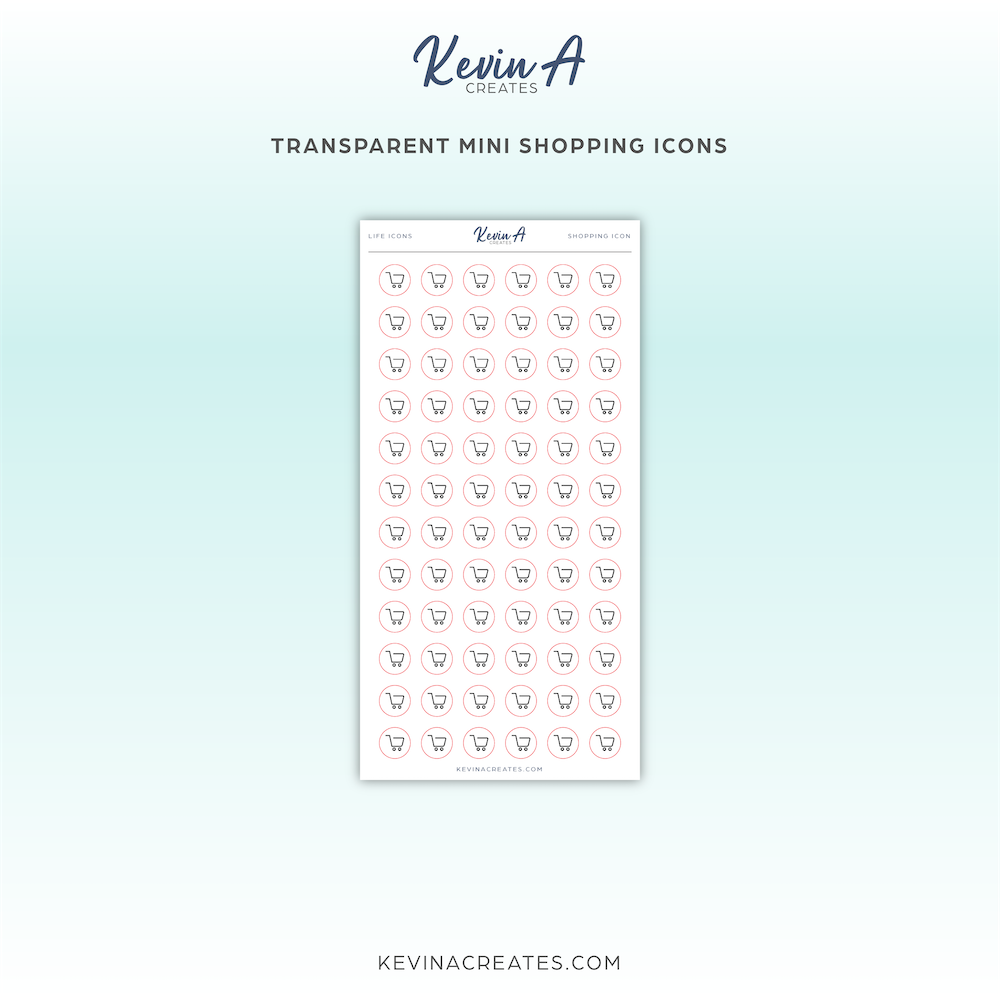 Transparent Mini Icons - Shopping
