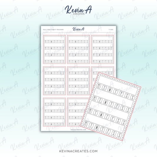 *LAST CHANCE* Full Box Habit Tracker Planner Stickers
