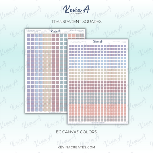 *LAST CHANCE* Transparent Squares - Erin Condren Canvas Color