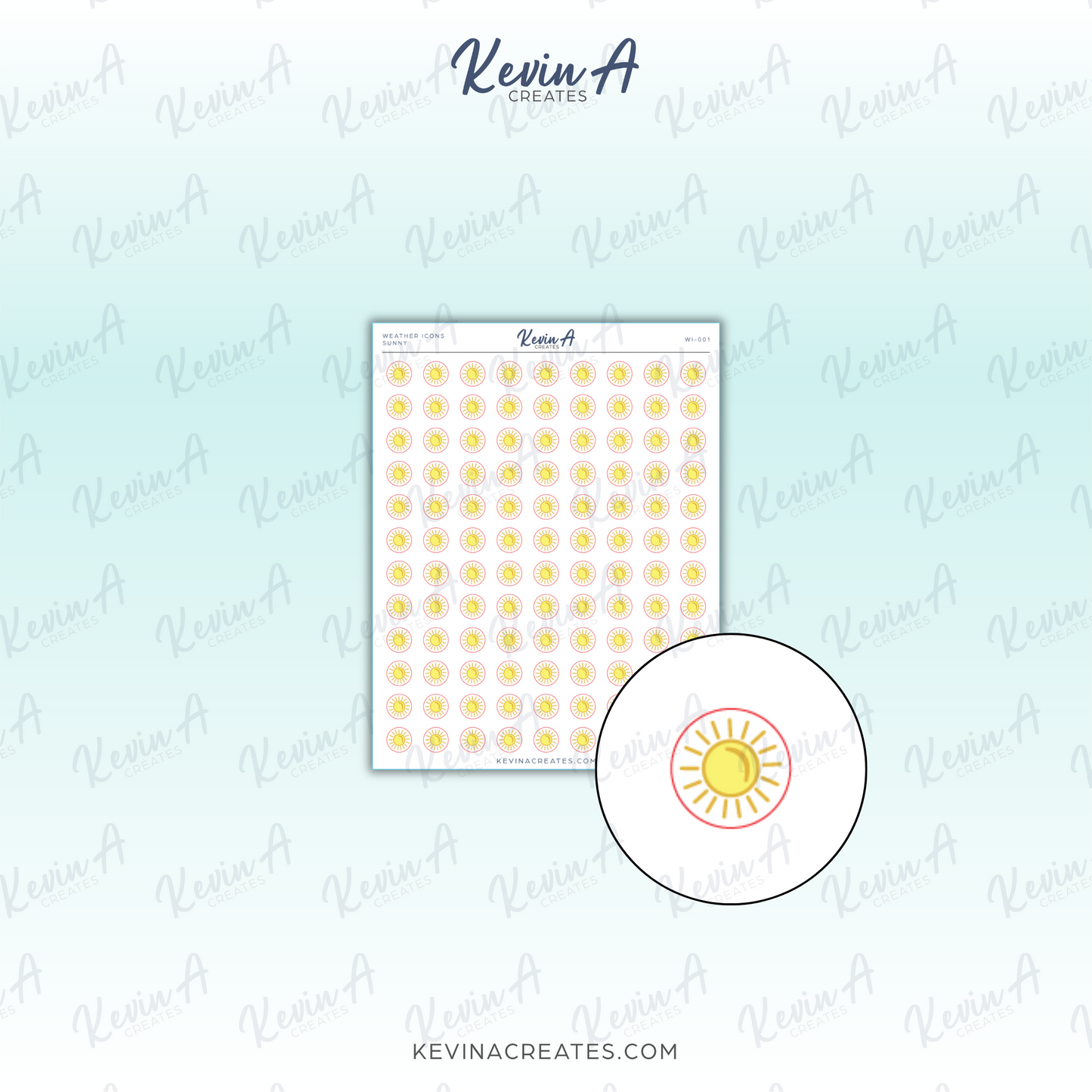 *LAST CHANCE* Sunny - Weather Icon Planner Stickers