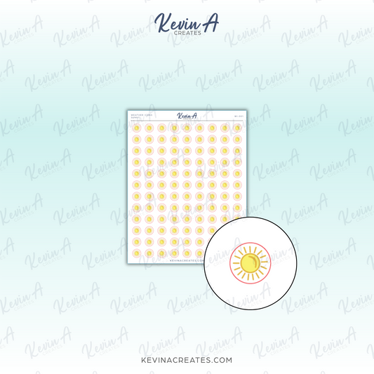 *LAST CHANCE* Sunny - Weather Icon Planner Stickers
