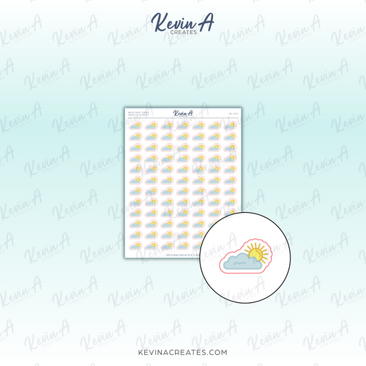 *LAST CHANCE* Partly Cloudy - Weather Icon Planner Stickers