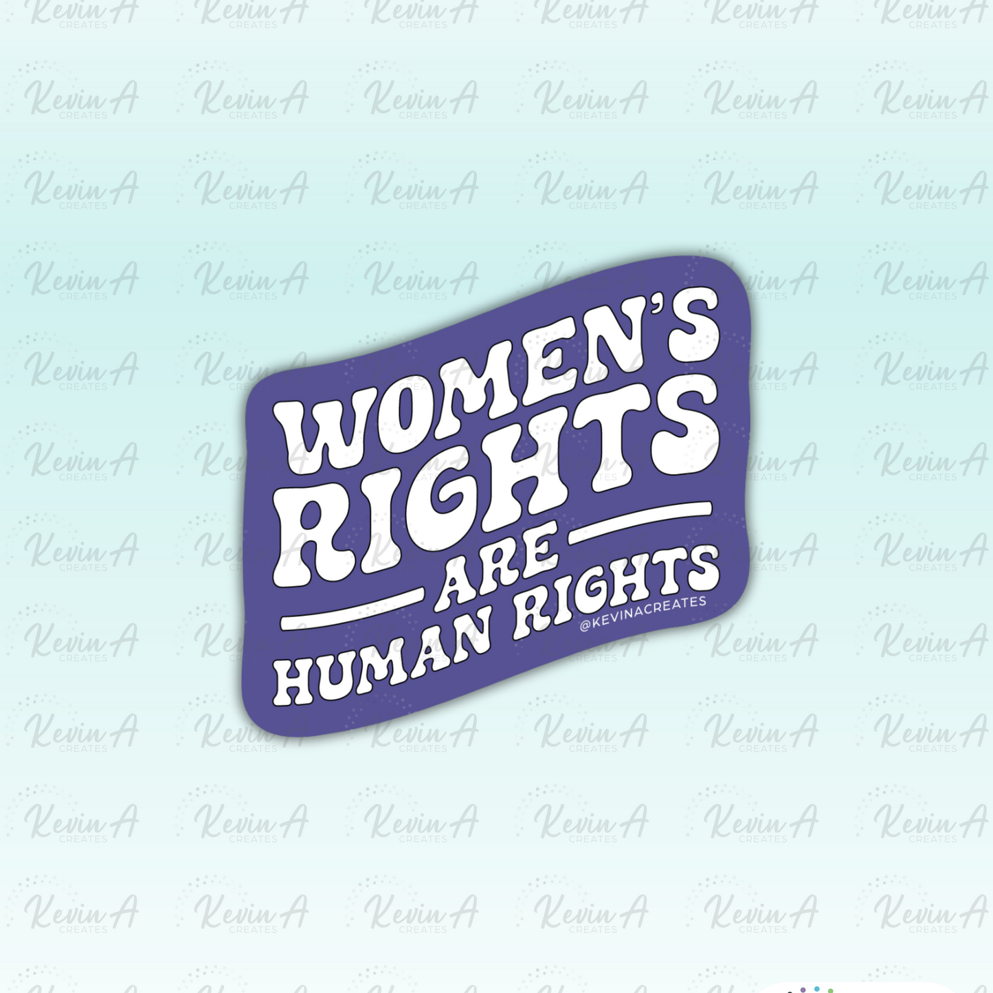 Women's Rights are Human Rights Die Cut Sticker