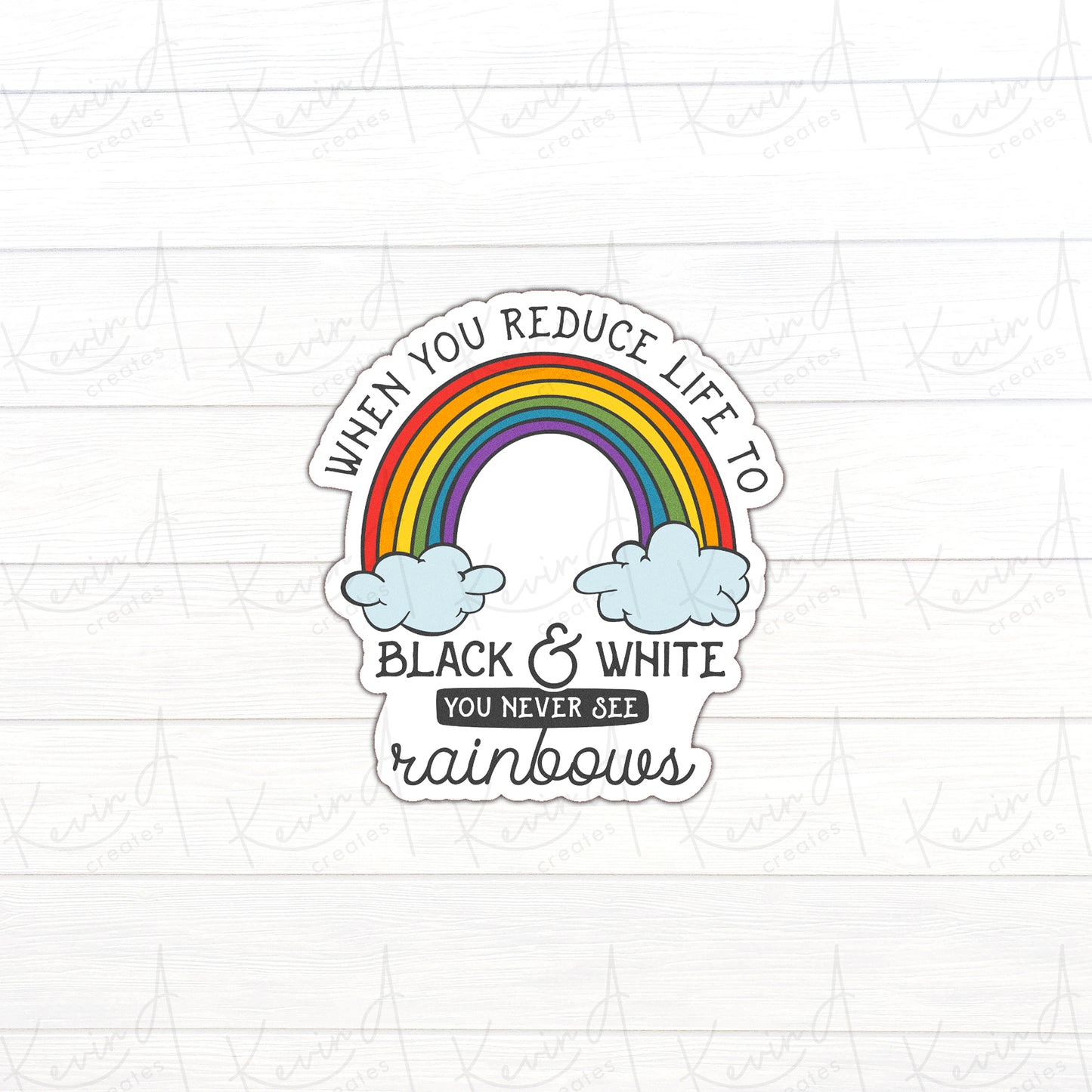 DC-009, "When You Reduce Life To" Die Cut Stickers
