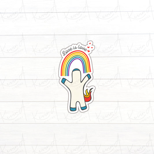 *LAST CHANCE* "Love is Love" Pride Die Cut Stickers