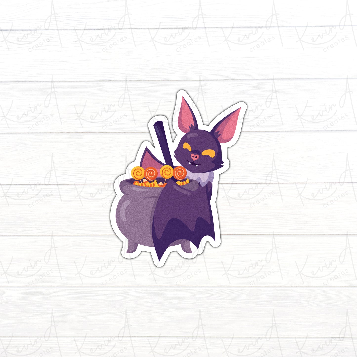 DC-054, "Cauldron Bat" Die Cut Stickers