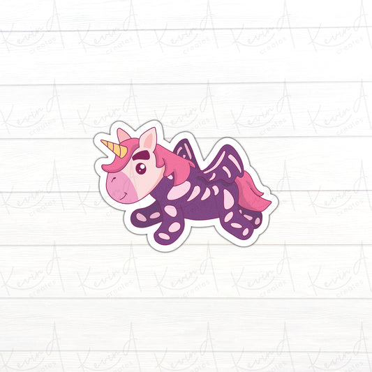 *LAST CHANCE* "Skeleton Costume Unicorn" Die Cut Stickers