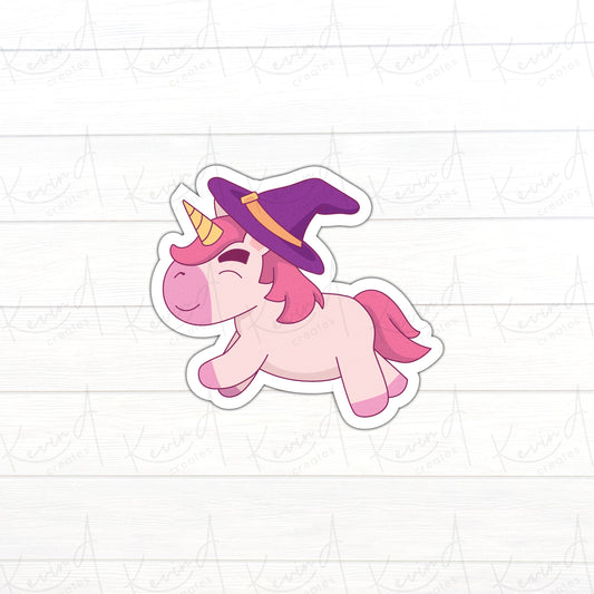 *LAST CHANCE* "Witch Costume Unicorn" Die Cut Stickers