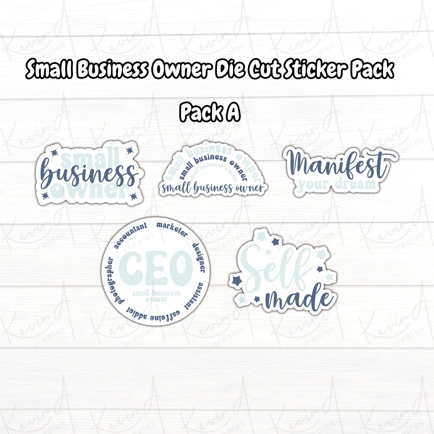 DC-065, "Small Business Owner" Die Cut Sticker Pack