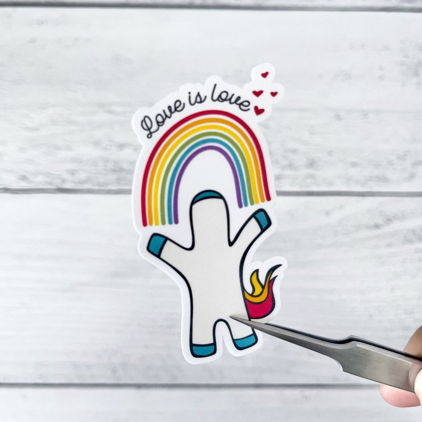 *LAST CHANCE* "Love is Love" Pride Die Cut Stickers