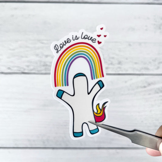 *LAST CHANCE* "Love is Love" Pride Die Cut Stickers