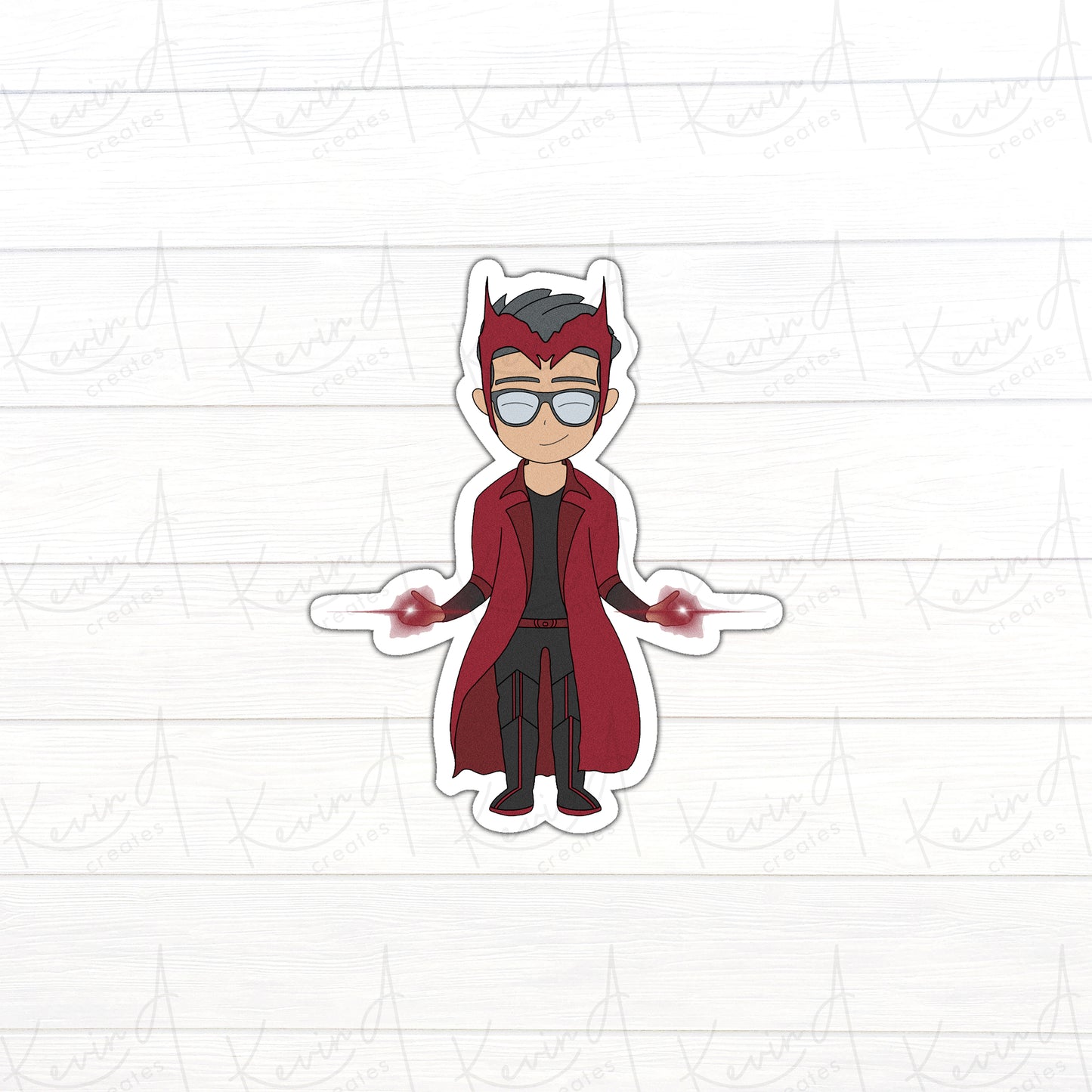 DC-002, Scarlet Dude Die Cut Stickers