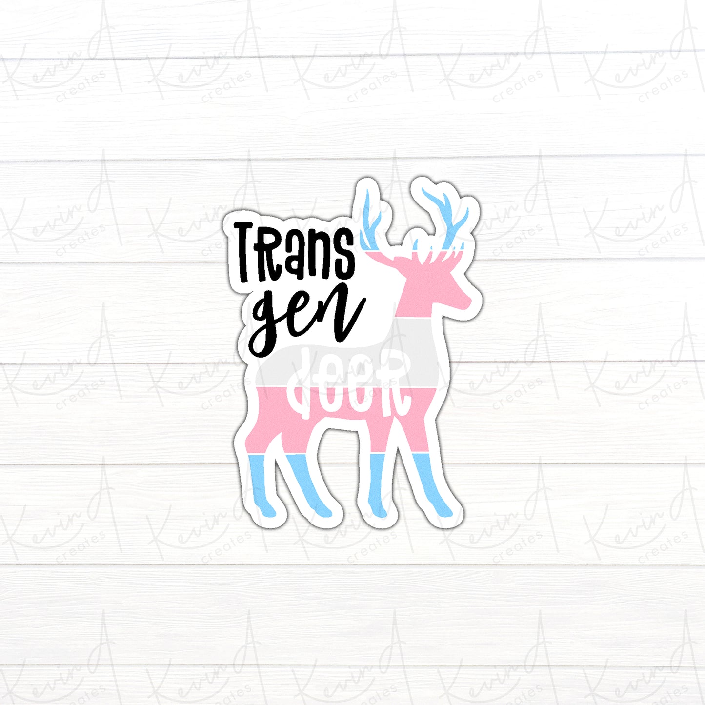*LAST CHANCE* "Transgen Deer" Transgender Pride Die Cut Stickers